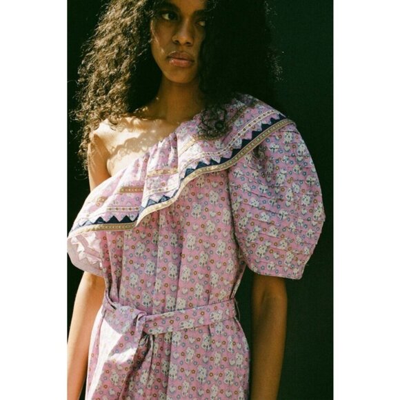 💕SEA NEW YORK💕 Perry Border One-Shoulder Dress ~ Lilac XS NWT - Picture 9 of 16